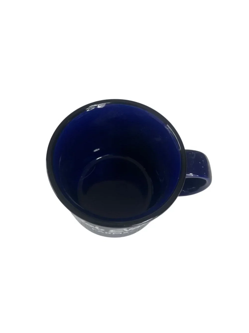 Bob Evans Farms Ceramic Mug Coffee Cup Blue Speckled Design